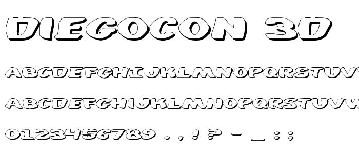DiegoCon 3D font